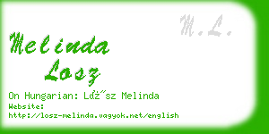 melinda losz business card